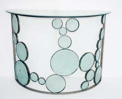 BBL-01B_Bubble Half Round Console Table